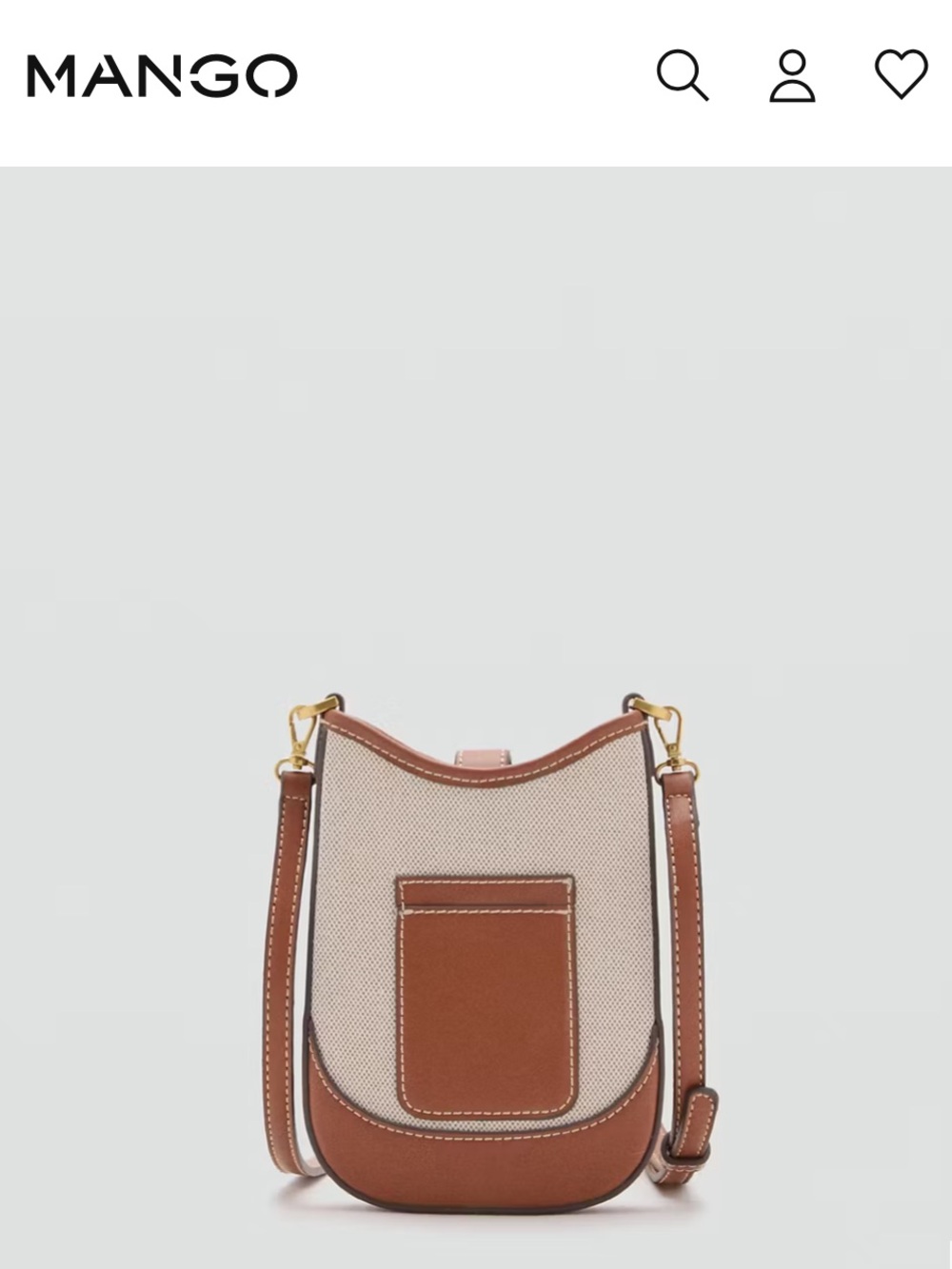 MANGO CANVAS CROSSBODY CELL PHONE CASE - Picture 3 of 6